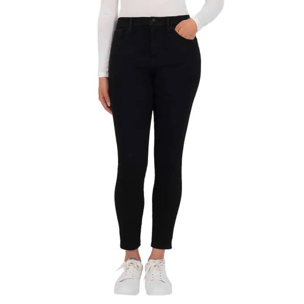 NWT Kirkland Signature Ladies' High-Rise Skinny Jean Black Size 10 $65 9C039